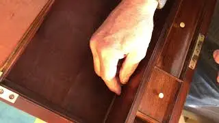 Georgian solid mahogany Brassbound campaign writing box.