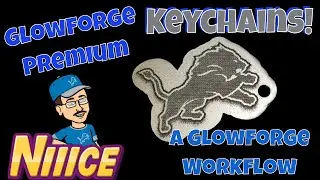 NFL Draft Day - Lions Key Chain! Glowforge Premium Tips and Tricks!