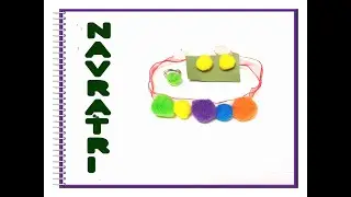 #Quick homemade  jewellery for kids #pompomcrafts #KidscraftivityandfunNeevaNiaAum #kids crafts