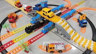Mencari dan Merakit kereta api diesel gerbong panjang,kereta api Thomas and Friends trackmaster
