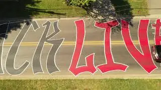 Black Lives Matter mural painted on High Street in Jackson