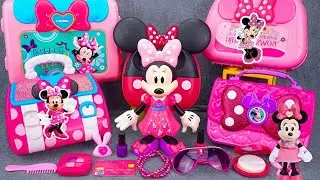 10: Minutes Satisfying ASMR Unboxing 🎀 Disney Minnie Mouse Makeup & Bag Collection | Relaxing Review
