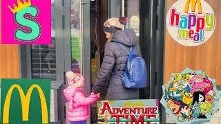 Идём в mcdonalds за новыми игрушками Хеппи Мил Adventure Time Время приключений/