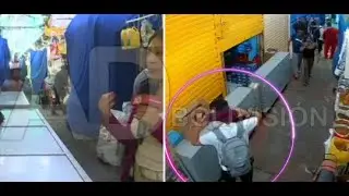 Robo en mercado de Cochabamba: Joven sustrae zapatillas a plena luz del día