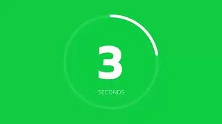 5 Second Countdown Timer with Animated Circle - 4K Green Screen - 100% FREE