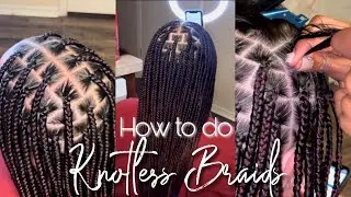 DETAILED How to do Knotless braids: white girl Edition ! *gripping techniques*