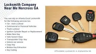 Locksmith Services Near Me Norcross GA