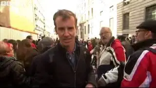 BBC News   Podemos rally  Thousands gather in Madrid for march
