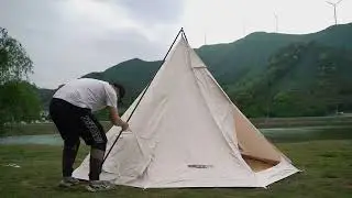 Eight-sided pyramid construction video