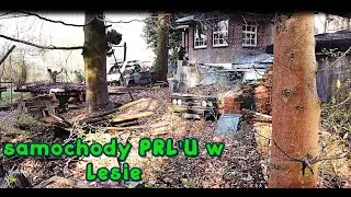 Samochody Prl'u w lesie Dji Drone