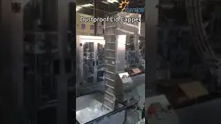 #Automatic# rotary type #dustproof plastic lid capping #machine, #Snap plastic cover #capper #Shorts