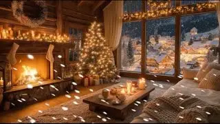 Relaxing Fireplace 🔥 Instrumental Christmas Music for Sleep & Study