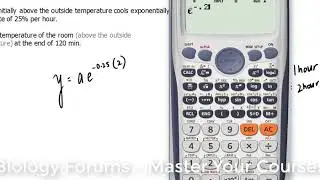 Exponential Decay: Room Cooling with Time (Example)