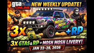 GTA Online Weekly Update – NEW Mosh Mosh Livery, 3X GTA$ & RP, Discounts + Odd Jobs