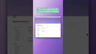 Organize as suas tarefas assim✨ #notion #organizacaodigital #notionapp #dicadenotion #notiontemplate