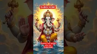 Majestic Ganesh with Blazing Sun | Divine Power & Blessings | Ganesh Chaturthi 2025 #viral #trending
