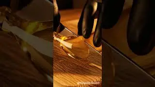 ASMR Satisfying Glass BANANA Slice 🍓✨ #Shorts #ASMR