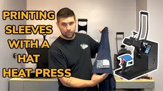 Printing sleeves with a hat heat press ( different ways to do sleeve prints )