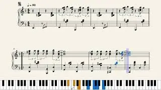 How to play/Comment jouer : Tears by Django Reinhardt, for piano solo. Free music sheet. Tutorial