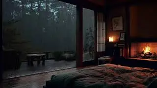 🔴 LIVE 24/7 &ndash; Minimal Soft Jazz & Gentle Rain 🎷☔ Calm Background Music for Focus & Relax