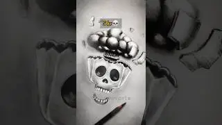 Drawing skull emoji in 5 sec , 30 min and 5 hr #shorts