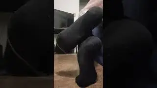 MY SWEATY STINKY BLACK NYLON AURA SOCK TEASE