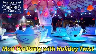 Mad Tea Party with Holiday Twist - Full POV Ride at Mickey's Very Merry Christmas Party 2022