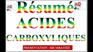 RESUME SCHEMATIQUE DU COURS SUR LES ACIDES CARBOXYLIQUES ET DERIVES