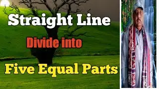 A Straight line divide into five equal parts.