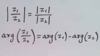 Modulus and argument of quotient of complex numbers in polar form