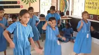 School girls dance Benakunda primary school Ganjam Bhanjanagar 