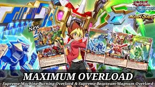 New Supreme Beasteam and Burning Overlord with Maximum Overload Skill! [Yu-Gi-Oh! Duel Links]