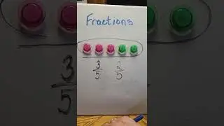Math: Adding fractions with like denominator #fractions #mathtutor #testprep 