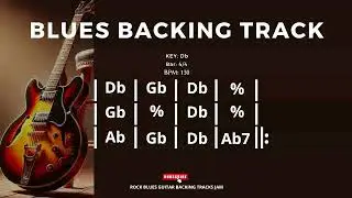 Shuffle Blues Backing Track in Db 130 BPM