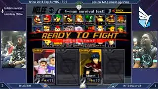 Shine 2018 SSBM - Drunksloth (Ice Climbers) vs. IMT | Shroomed (Marth) - Melee Top 64 LR3