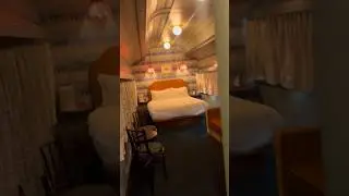 Take a peek inside the sleeper train hotel room! #travel #traintravel #trainvideo #roomtour #vintage