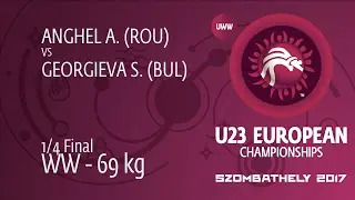 1/4 WW - 69 kg: A. ANGHEL (ROU) df. S. GEORGIEVA (BUL), 4-1