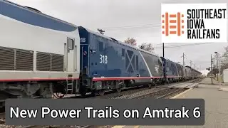 Amtrak 6 Arrives at Mount Pleasant, Iowa with Two New Chargers