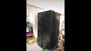 #Midea PREMIUM Black 🖤 GLASS Doors 580L Side by side Fridge. Elegant 😍  #91Electrical 📞085-426691