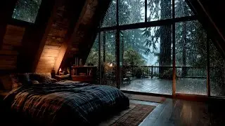 Soft Piano Music for Bedtime by the Balcony &mdash; Rain Whispers You into Sleep
