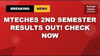 MTECHES 2nd Semester Results 2024 | Kashmir University Results Declared