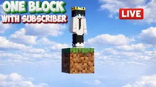 Surviving ONE BLOCK with My SUBSCRIBERS! 🔥 Minecraft Live