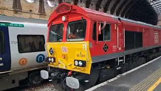 DB Cargo 66091 & 66190 at York Station - 06/12/2025