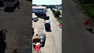 How should this double trailer reverse! #short  #car