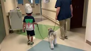 Childhood Obesity Awareness event at NCBH - Kids learned to walk the dog for exercise IMG 7421