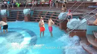 Hungary Budapest - Gellert Hotel Thermal SPA. Outdoor waves swimming pool.