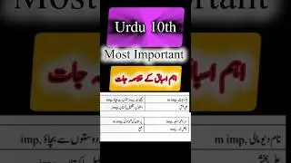 Most Important urdu lesson class 10th || Urdu 10th Guess paper 2025