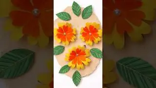 paper flower and leaf decoration# diy paper flower decoration ideas#paperflower #trendingshorts
