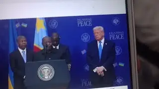 President Trump at the Rwanda  & DRC  peace signing ceremony 