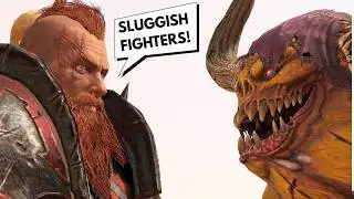 Wulfrik Taunts All the Chaos Gods Minions
